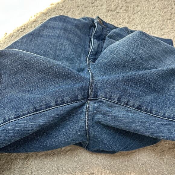 Democracy "Ab" Solution Tapered Straight Leg Jeans High Rise Distress Sz: 14 - Picture 9 of 10